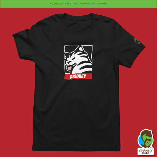 Disobey Cat Shepard Fairey Obey Giant Parody T-Shirt – Bella+Canvas 6oz Heavyweight Tee